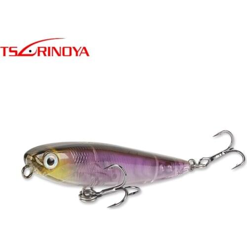 TSURINOYA Mini Floating Pencil Bait DW64 60mm 3.1g Top Water Long Casting Fishing Lure Finesse Trout Isca Artificial Bait Pesca