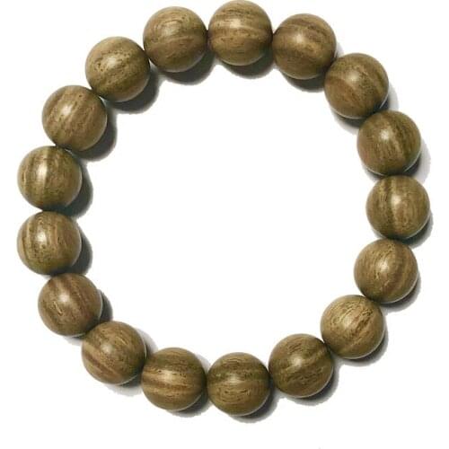 BRO998 Natural Green Sandalwood Prayer Wrist Hand Malas 10/12/15/18/20mm Fragrant Verawood Bracelets for Man