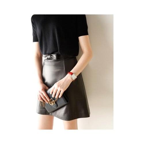 2019 New Fashion Genuine Sheep Leather Skirt G14