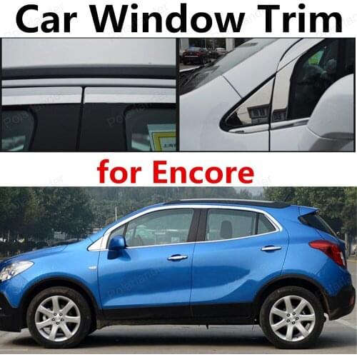 New arrival Stainless Steel Car Styling Window Trim Decoration Strips For E-ncore without column car exterior accessories