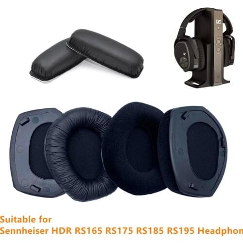 New Ear Pads for Sennheiser HDR 165 175 185 195 Headphones Velour Earpads Replacement Earmuff Cover with Plastic buckle