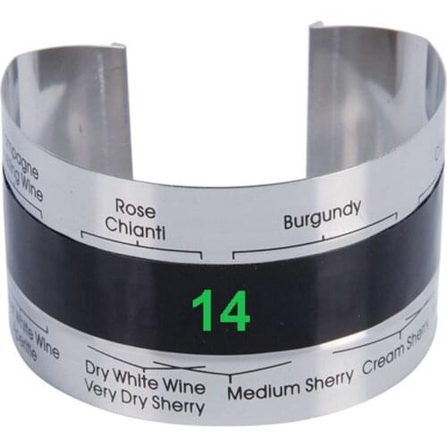 Stainless Steel Wine Collar Thermometer Wine Bottle Thermometer LCD Display Clip Sensor Bar Tools for Champagne Beer Red Wine