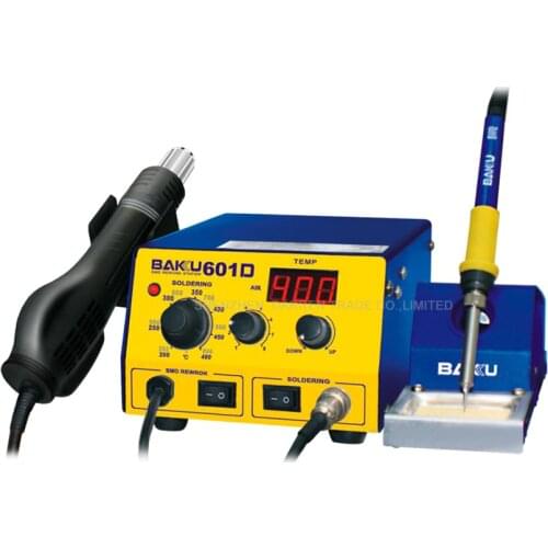 1PC BAKU BK-601D LED Digital Display Hot Air SMD Rework Station, hot air soldering station BGA rework 220V /110V