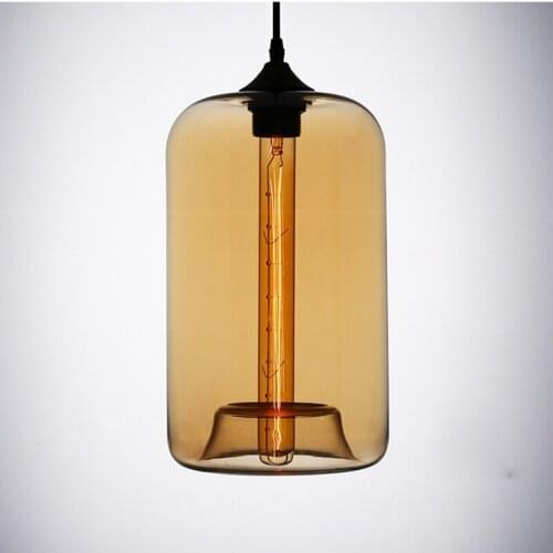 Art deco Hanging colorful glass E27 AC 110V 220V Pendant Lamp Modern with led Lights cord for restaurant living room Kitchen bar