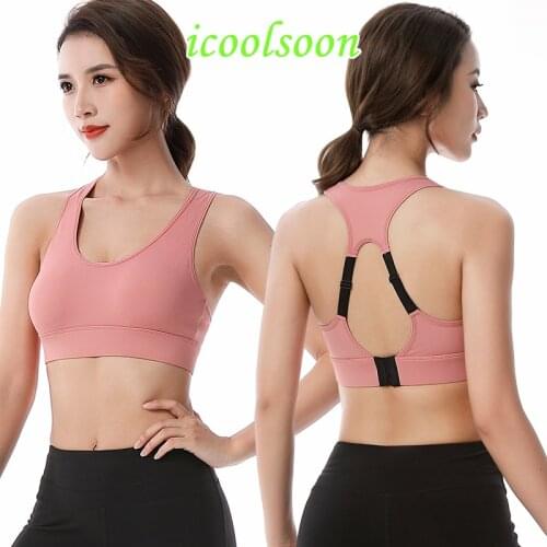 Professional high-intensity shock-proof sports bra anti-sagging running fitness yoga womens training underwear gym crop tops