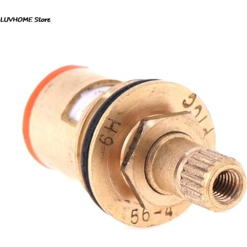 1/2" Replacement Brass Ceramic Disc Tap Valve Quarter Turn Cartridges Gland Insert 20 Teeth Bathroom Faucet Accessory Disc Valve