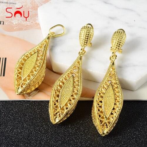 Sunny Jewelry 2021 Fashion New Jewelry For Women Earrings Pendent Romantic Sets For Wedding Party Anniversary Gift Trendy Sets