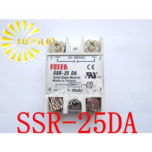 SSR-25DA SSR-25 DA 25A 3-32V DC TO 24-380V AC DC-AC Single Phase Solid State Relay x 10PCS
