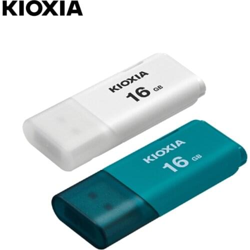 Kioxia USB TransMemory Flash drives 16GB Blue and White Formerly Toshiba U-Pan 16G U202 Pendrive with light