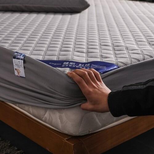 Waterproof Air-Permeable Quilted Mattress Cover King Customized All-inclusive Bed Pad Protector Cover Not Included Pillowcase