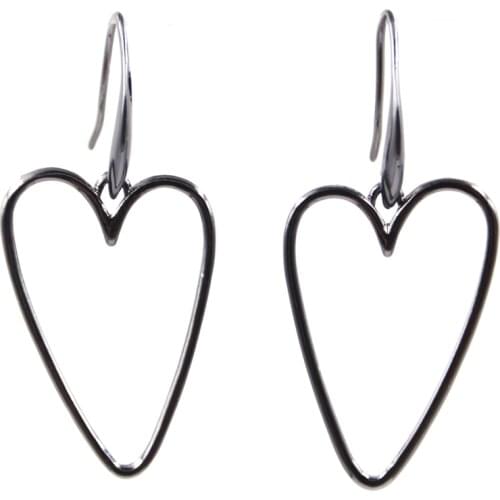 2021 New Mothers Day Gifts Simple Four Color Hollow Out Love Irregular Heart Drop Earrings For Women