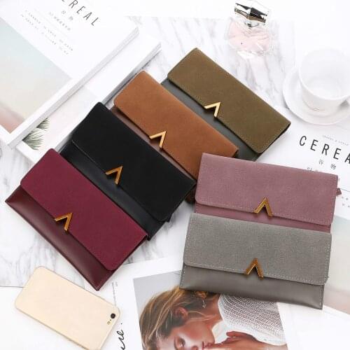 Woman Envelope Wallet Money Cards Id Holder Bags Purses Pocket Leather Women Wallets Hasp Lady Moneybags Zipper Coin Purse