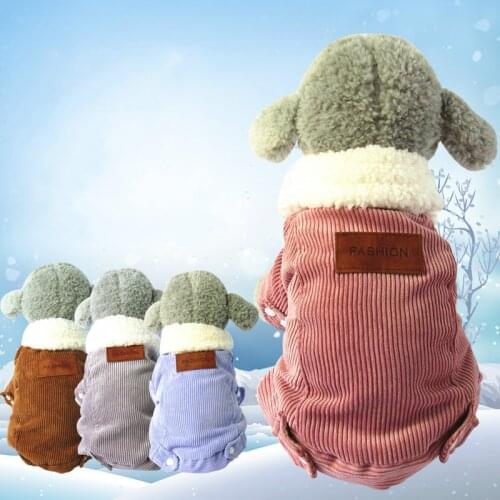 Winter Pets Coat Retro Design Cozy Warm Dogs Jacket Vest Puppy Outerwear Clothes Warm Clothing for Chihuahua Small Medium Dog