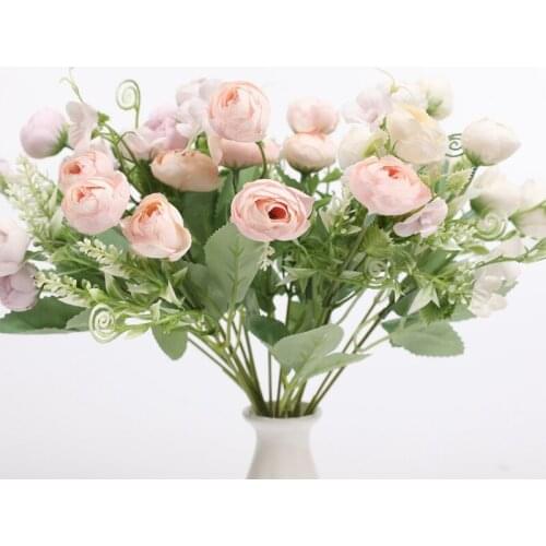 1 bunch camellia bouquet artificial flowers home decoration accessories home decor christmas diy plastic flowers festival bonsai