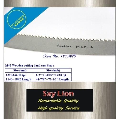 1pc or 3pcs/lot) 1505x13x0.6x6/10T Wooden cutting band saw blades , rough teeth HSS M42 Bi-Metal bandsaw