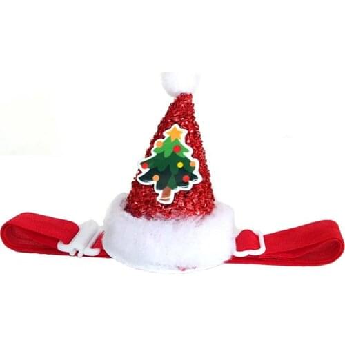 1pc Christmas Pet Hat Cute Elastic Glitter Pet Party Hat Pet Costume Hat For Cat Dog Clothing Accessories Pet Supplies