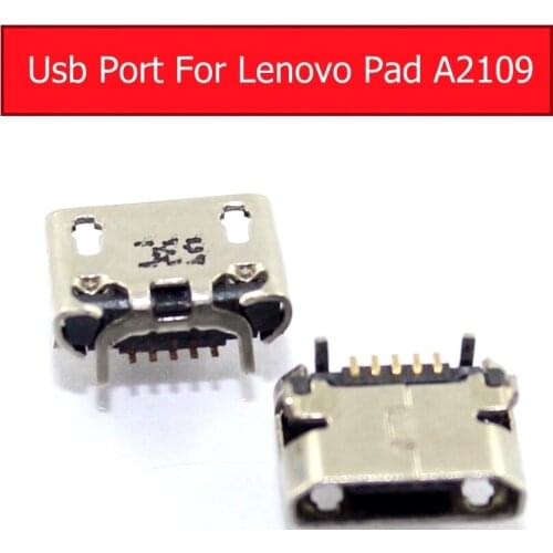 100% Genuine Usb charger port connector For Lenovo pad A2109 tablet Data Sync usb charging jack slot replacement parts