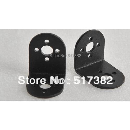 10X freeshipping Robot servo L brackets type mount mechanical robot smart car black anodized aluminum