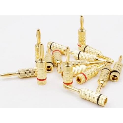 12pieces 24K gold plated banana plugs for speaker cable