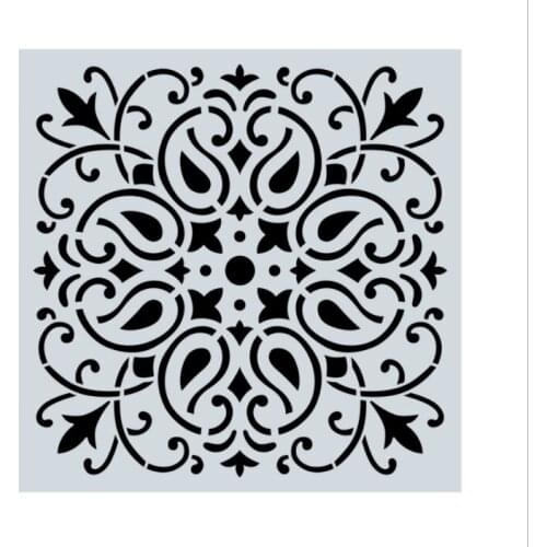 15*15 DIY Craft Layering Mandala Stencils For Wall Painting Scrapbooking Album Decorative Paper Cards spray painting tools