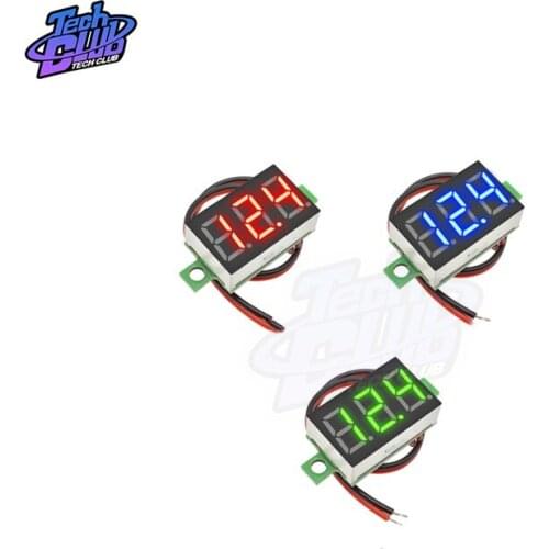 0.36 Inch 2-wire Voltmeter Voltage Meter Tester 4-30V Red Blue Green LED Digital Display Voltage High Measurement Accuracy