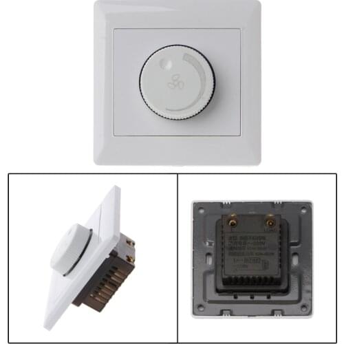 220V 200W Adjustment Ceiling Fan Speed Control Switch Wall Button Dimmer Switch