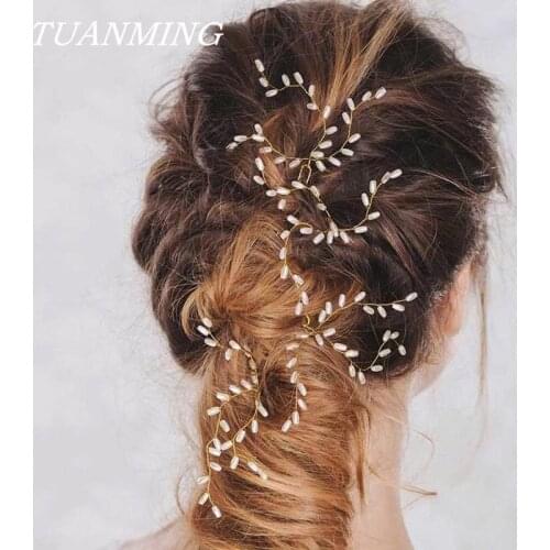 3 Pcs/Lot Pearl Hair Pin Bridal Hair Jewelry Handmade Bride Hairpins Ladies Hair Sticks Decorations on the Head