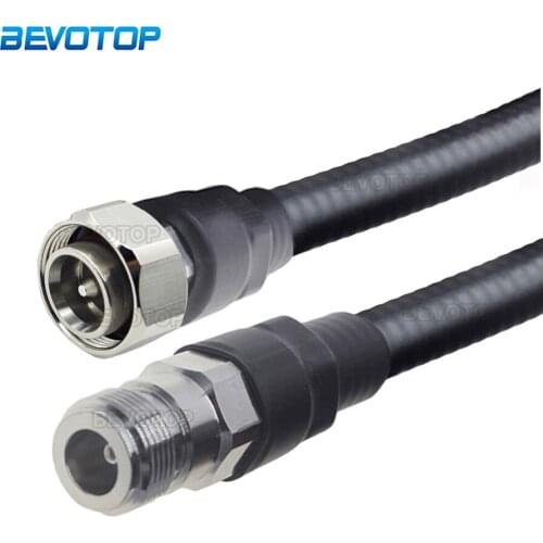 4.3-10 Mini DIN Male to N Female Connector 1/2 50-9 Feeder Line Super Flexible RF Coaxial Pigtail Cable Extension Cord Jumper