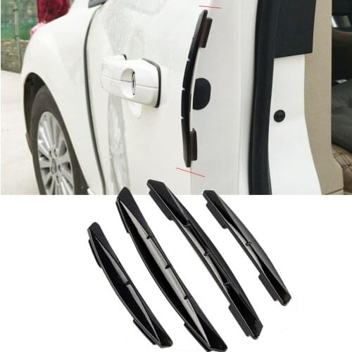 4pcs Car Sticker Door Edge Guards Trim Molding Protection Strip Scratch Protector Car Crash Barriers Door Guard Collision