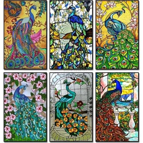 5D Diy Diamond Painting Cross Stitch Color peacock Cartoon Diamond Mosaic Diamond Embroidery picture Rhinestones Gift Resin Dmc