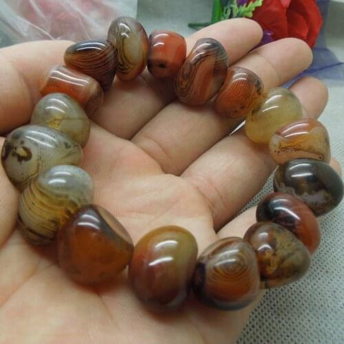 Natural agate jade bracelet bangle hand-carved jadite jade conform beads bracelets for men women jade jewelry real jade