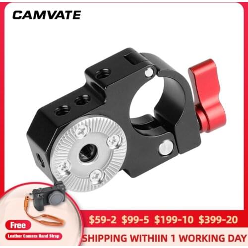 CAMVATE Standard 25mm Single Rod Clamp With M6 Thread ARRI Rosette Lock For ARRI Handgrip,Arm,EVF Support,Monitor,LCD Mounting