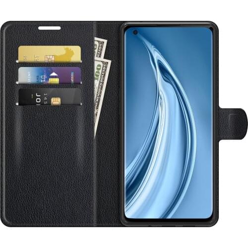 100pcs Flip Wallet Magnet Kickstand Case Litchi PU Leather Cover Card Slots For Xiaomi Mi 11 Ultra Note 10 Pro 10i 10S 10T Lite