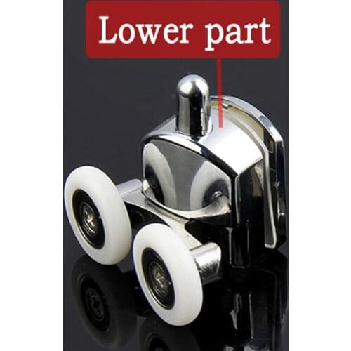Zinc alloy double shower door lower part roller diameter 23mm/25mm 4pcs/lot