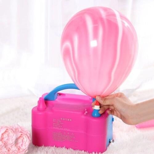 Electric Balloon Pump AC High Voltage Hole Double Portable Balloon Inflator Wedding birthday Party Supplies Air Blower