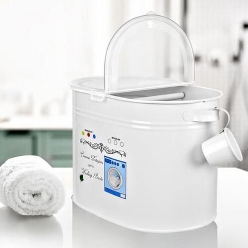 Evstyle Lid Compartment Metal Detergency White