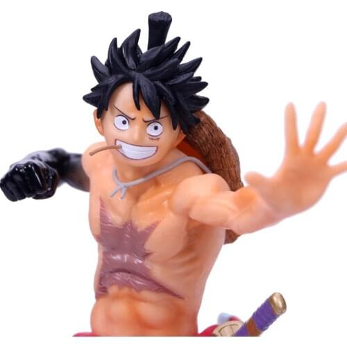 Anime OP Monkey D Luffy Kimono Ver. PVC 20CM Action Figure Statue Collectible Model Toys Doll Figurine Car Decoration