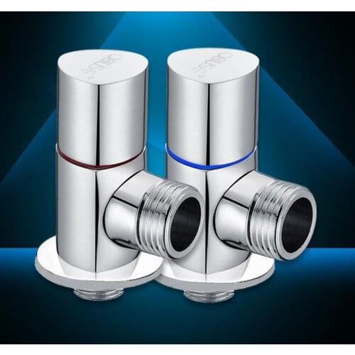 Kitchen corner valve 4 point toilet water heater thickened bathroom toilet valve full copper corner valve hot water