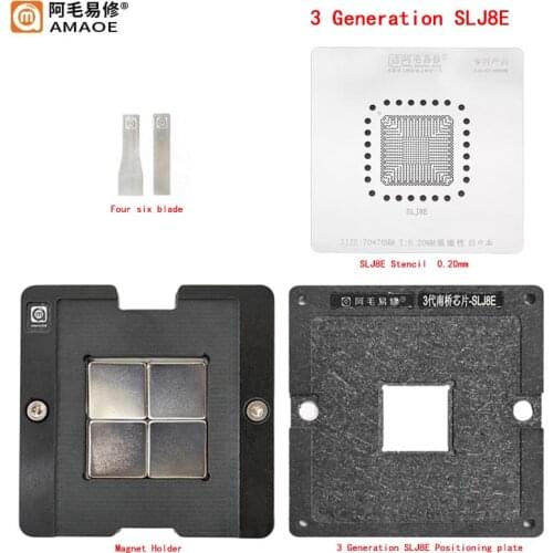 Amaoe Magnetic Steel Ball Plant Net For APPLE Mac Laptop Tin Planting Platform SLJ8E BGA Reballing Stencil