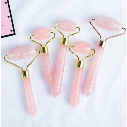 Natural Multi Size Single Head Jade Roller Rose Quartz Removel Eyes Dark Circles Anti-Swelling Lifting Facial Skin Slimming Face