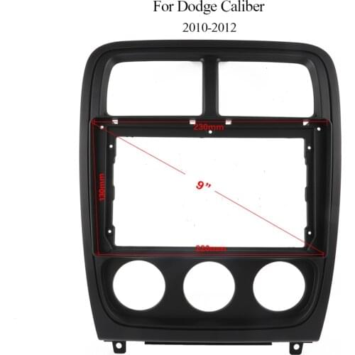 Double Din Black ABS Fascia Frame For Dodge Caliber 2010-2012 Refit Car Android 9"Radio Navigation DVD Mounted Dashboard New