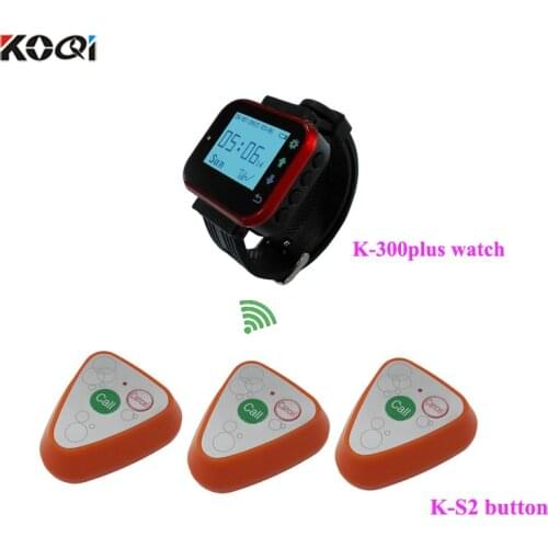 Ycall Restaurant Waiter Calling System 1 Wrist Pager Receiver + 3 Table Caller Bell