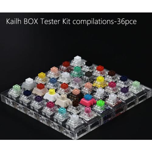 36 switch switches tester with acrylic base blank keycaps for mechanical keyboard kailh TTC greetech box