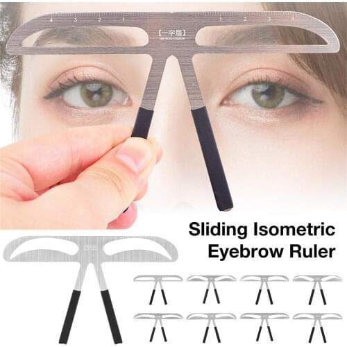 Eyebrow Ruler Stencil Stainless Steel Eyebrow Microblading Permanent Makeup Measure Shaping Balance DIY Template Beauty Tools