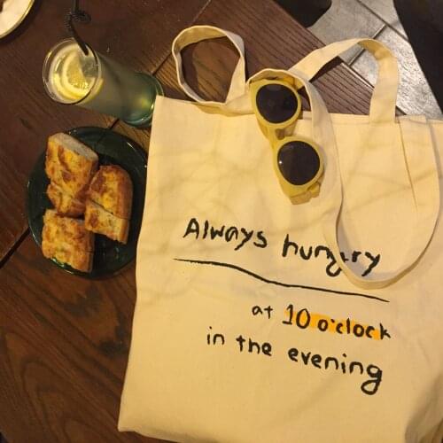 Y2k Letters and patterns print Women Vintage casual chic women Harajuku Shopping Bag large-capacity canvas Goth shoulder bags