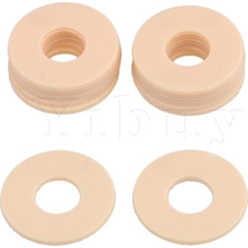 Yibuy Cream Color Electric Guitar Round Switch Pickup Selector Plate for Electric Guitar Pack of 10