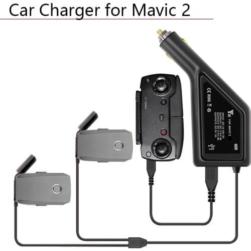 3in1 battery Charger portable car charger adapter USB charging hub remote controller Accessories for DJI mavic 2 Pro Zoom