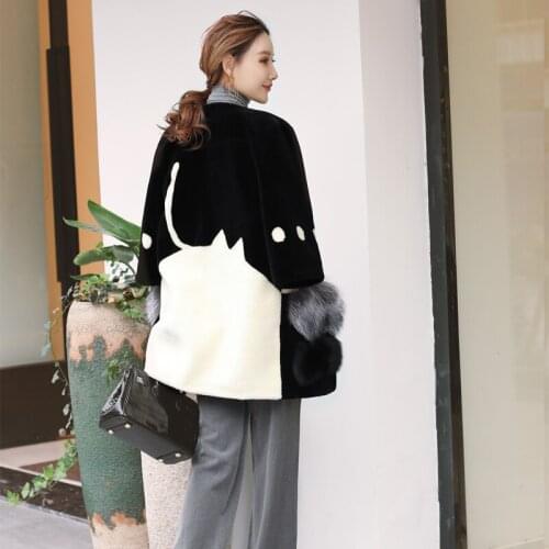 Women Real Fur Coat 2020 Winter Warm Wool Jacket Female Long Parka Luxury Natural Fox Fur Pocket Outwear manteau femme LX2572