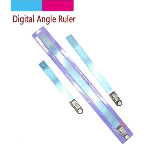 1pcs 0 to 200/300/500mm Digital Angle Ruler Stainless Steel Electronic Angle Meter Protractor Goniometer Gauge Woodworking Tools