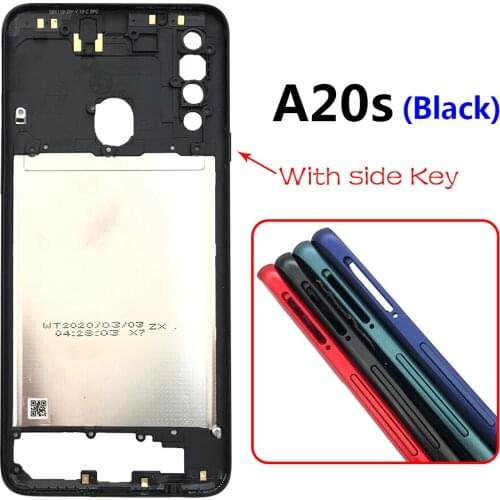 10PCS Middle Frame Plate Cover With Power Volume Side Button For Samsung Galaxy A20S A30S A50S A30 A70